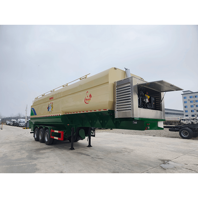11.8 Meter Bulk Feed Trailer with Auger Conveyor And Self Generating Power Supply