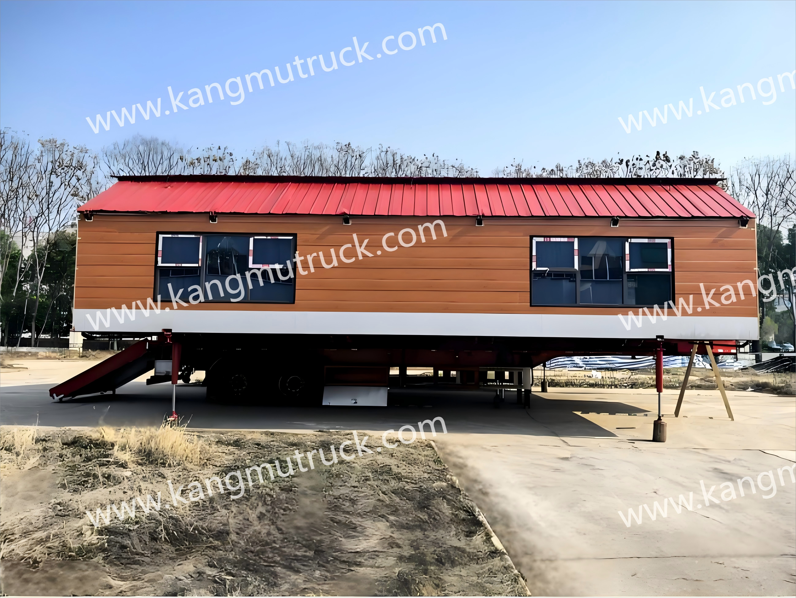 13.8m Duo-axe semi-trailer continens-genus convivium salsissimus vir vivens
