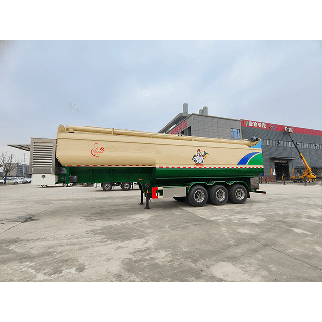 11.8 Meter Bulk Feed Trailer with Auger Conveyor And Self Generating Power Supply