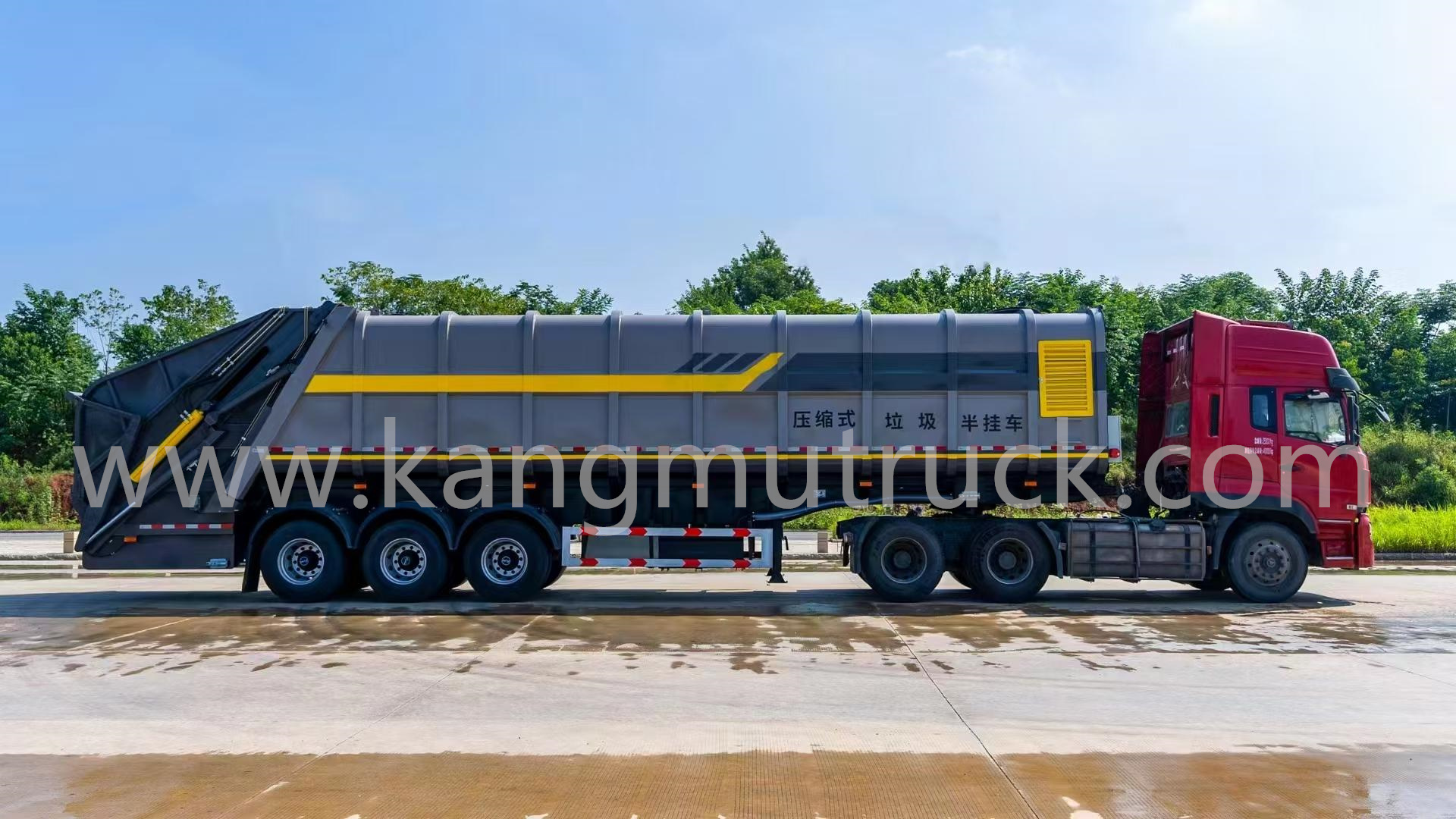 Kangmu 47Cbm Compression Garbage Semi-Trailer