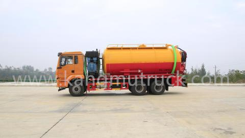 Shacman Delong 21Cbm(With Auxiliary Engine) Combi Suction And Jetting Truck
