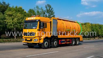 Shacman Delong(With Auxiliary Engine) 32Cbm Combi Suction And Jetting Truck