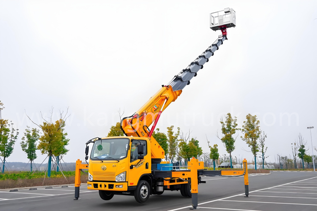Faw Jiefang 33メートルの9セクションブーム空中リフトトラック