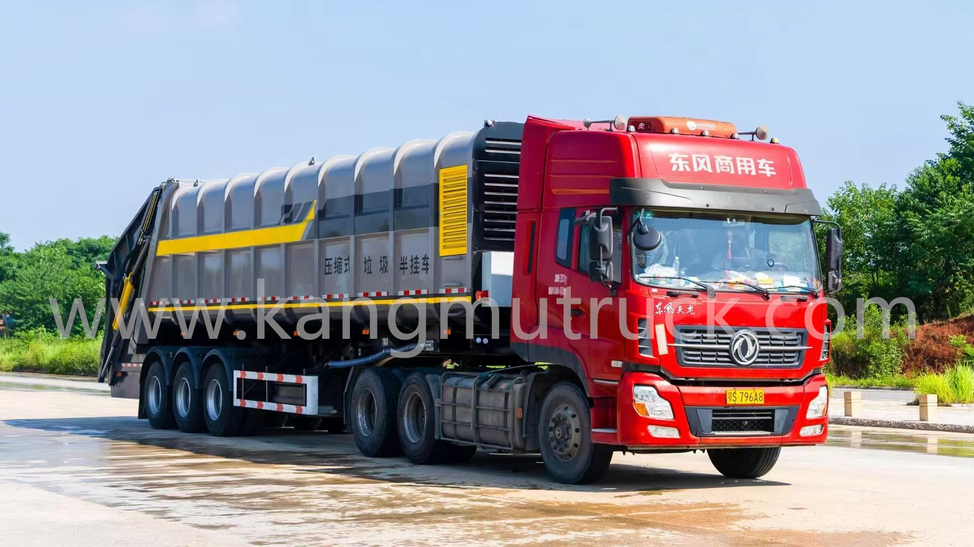 Kangmu 47Cbm Compression Garbage Semi-Trailer