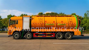 Shacman Delong(With Auxiliary Engine) 32Cbm Combi Suction And Jetting Truck