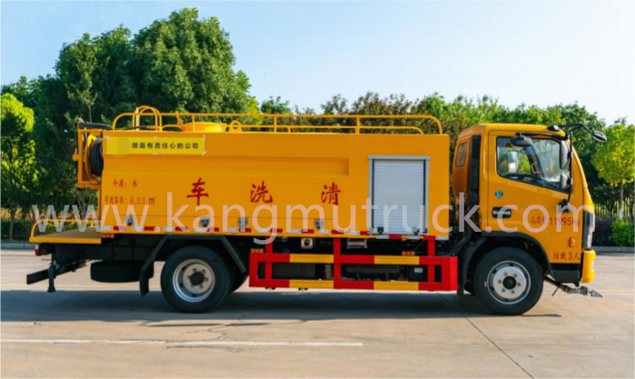 Dongfeng Dolika D7 8Cbm High Pressure Cleaning Truck