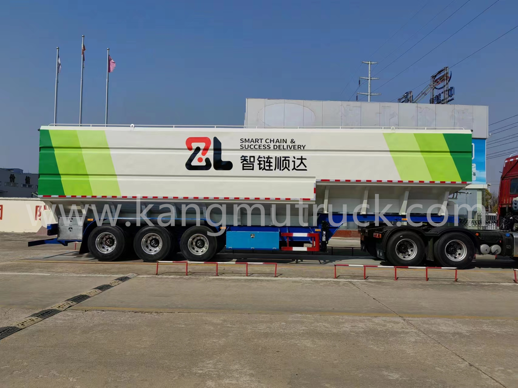 11.7m 3-Axle Grain Transport Trailer