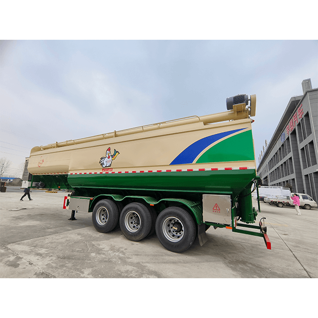 11.8 Meter Bulk Feed Trailer with Auger Conveyor And Self Generating Power Supply