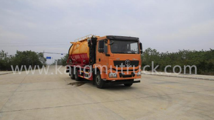Shacman Delong 21Cbm(With Auxiliary Engine) Combi Suction And Jetting Truck