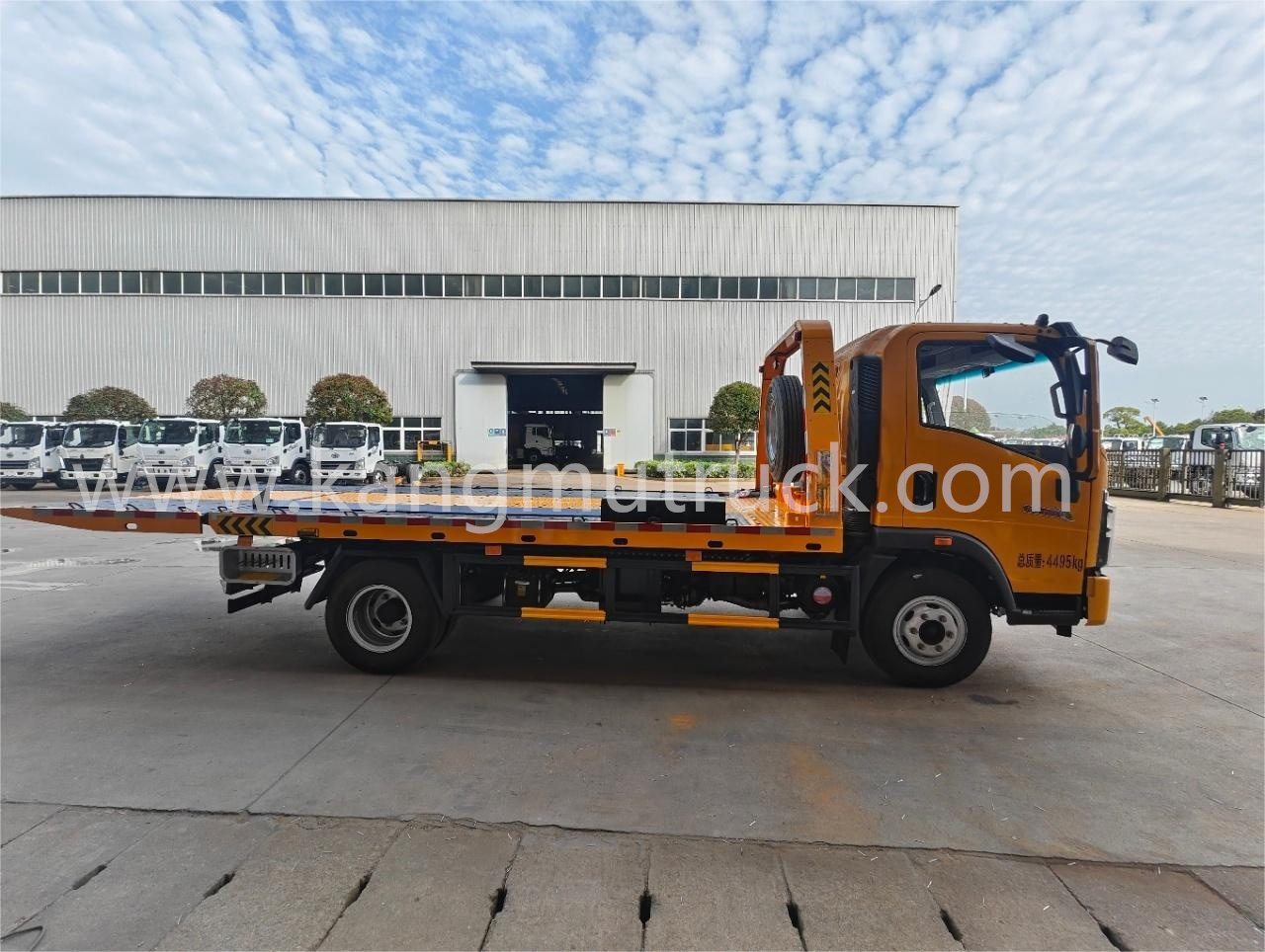 Velitel Howo 5-tun těžký vrak vraku Recovery Truck Flowbed Slide Bed Truck
