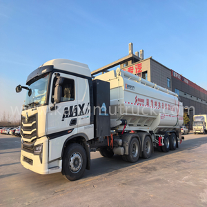 High-End 55cbm 2 Axles Carbon Steel And Aluminium Alloy Feed Trailer