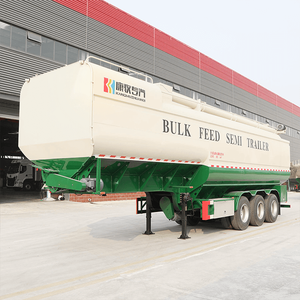 3 Axles Diesel Generator Drives Bulk Feed Truck Trailer for Poultry Feed